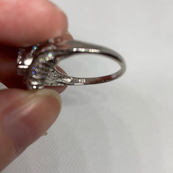 🎄NWT Simulated Diamond ring sterling silver J-39 - Picture 8 of 10